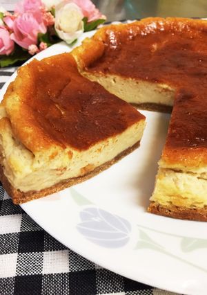 ★簡単★柿入りのベイクドチーズケーキ★-レシピのメイン写真