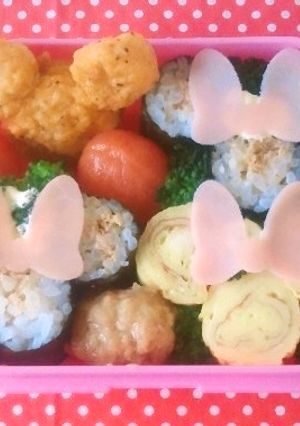 超簡単可愛くミニーちゃんのお弁当-レシピのメイン写真