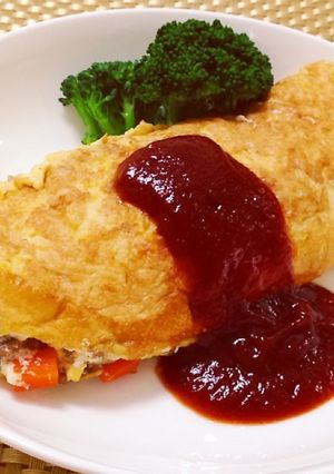 ＊ふわふわミンチ肉入りオムレツ＊-レシピのメイン写真