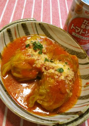 トマトソースでロールキャベツ-レシピのメイン写真
