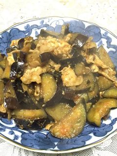 簡単☆茄子と豚肉の味噌炒め-レシピのメイン写真