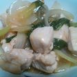 鶏肉とチンゲンサイの塩炒め