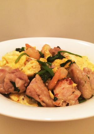鶏肉とほうれん草のふんわり卵炒め-レシピのメイン写真