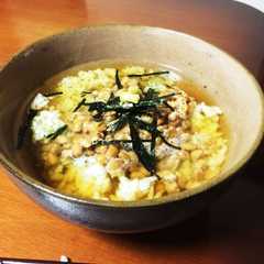 簡単☆絶品☆夜食に！納豆茶漬け！-レシピのメイン写真