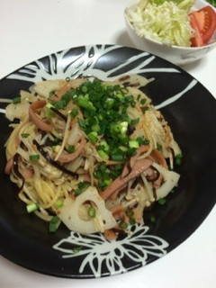 レンコンと塩昆布の和風パスタ-レシピのメイン写真