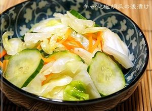 浅漬けの素不要！ キャベツと胡瓜の浅漬け-レシピのメイン写真