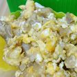 里芋の煮物リメイクスクランブルエッグ和え