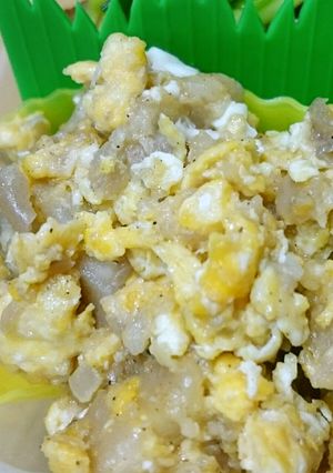 里芋の煮物リメイクスクランブルエッグ和え-レシピのメイン写真