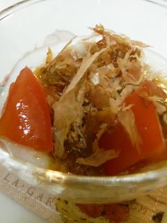 長芋&トマトのごま酢和え♪鰹節のせ-レシピのメイン写真