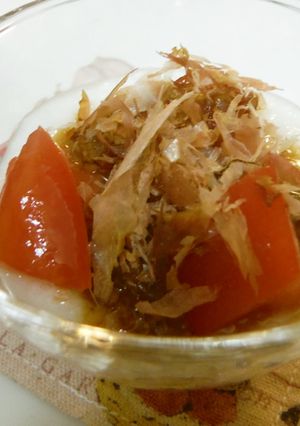 長芋＆トマトのごま酢和え♪鰹節のせ-レシピのメイン写真