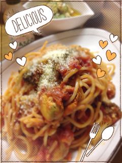 ムール貝の簡単トマトパスタ-レシピのメイン写真