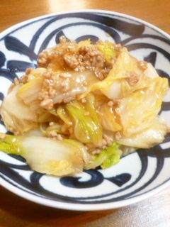 白菜とひき肉のピリ辛炒め♪-レシピのメイン写真