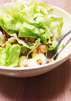 大豆タコスミートでタコライス-レシピのメイン写真