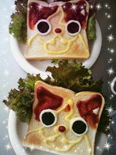 トーストでジバニャンが出来た☆-レシピのメイン写真