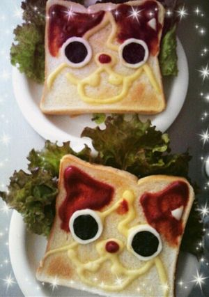 トーストでジバニャンが出来た☆-レシピのメイン写真
