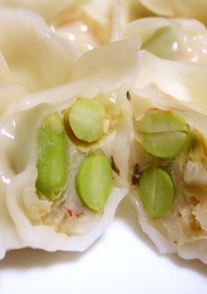 ひたし豆とえびの蒸し餃子-レシピのメイン写真