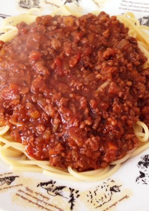 ミートソーススパゲティ-レシピのメイン写真