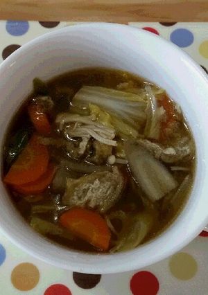 レンジでけんちん汁風(離乳食取り分け用)-レシピのメイン写真