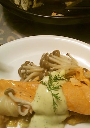 タジン　鮭のディルソース添え-レシピのメイン写真