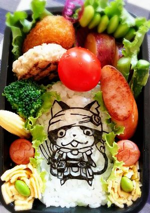妖怪ウォッチ☆ﾜﾝﾀﾞｰﾆｬﾝ キャラ弁-レシピのメイン写真