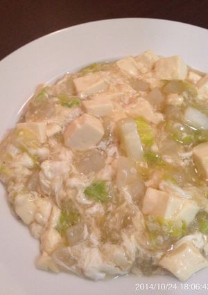 白菜と豆腐の卵白あん掛け-レシピのメイン写真