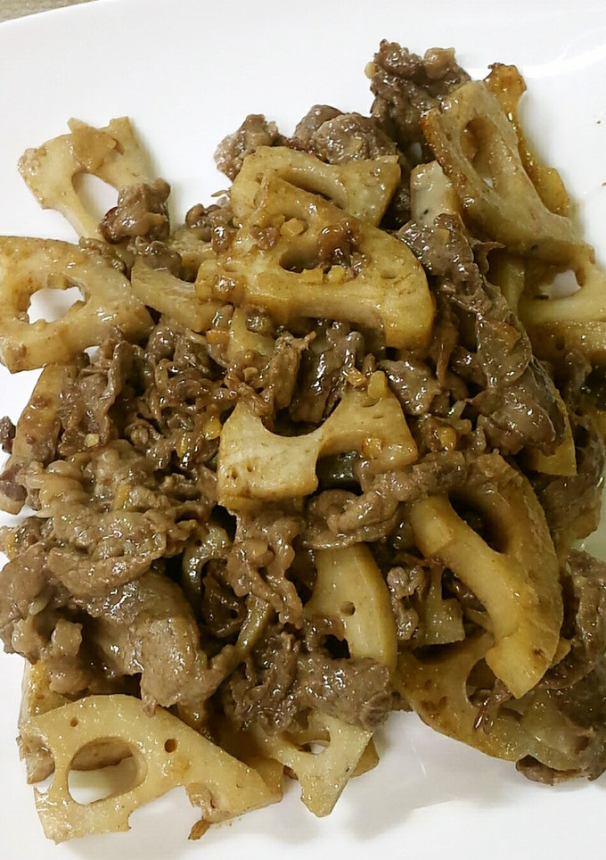簡単早い！牛肉と蓮根の生姜炒め★糖分少目-レシピのメイン写真
