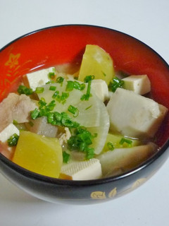 昆布出汁の水炊き鍋 リメイク!豚汁に変身-レシピのメイン写真