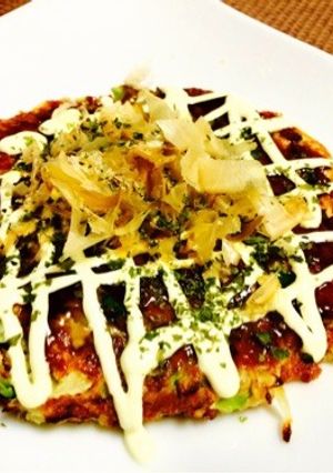 【15分】ヘルシー♡とろろチーズお好み焼-レシピのメイン写真