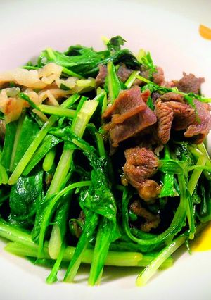 簡単副菜＊水菜と牛肉のさっと煮-レシピのメイン写真