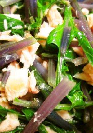 青じそドレで食べる水菜＆シーチキン♪-レシピのメイン写真