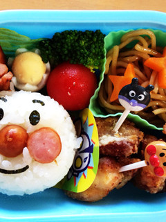 初のキャラ弁☆アンパンマンと完食おかず-レシピのメイン写真