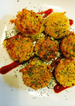 もちっサクッと♪焼き揚げハッシュドポテト-レシピのメイン写真