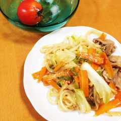 簡単！焼きうどん꒰ ∩´∇ `∩꒱-レシピのメイン写真