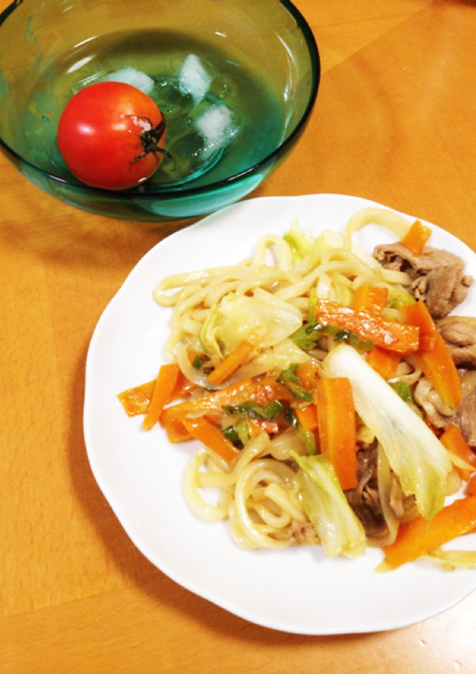 簡単！焼きうどん꒰ ∩´∇ `∩꒱-レシピのメイン写真