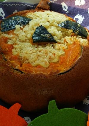 ハロウィン　ＨＭ　炊飯器でかぼちゃケーキ-レシピのメイン写真