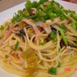 高菜とベーコンの和風スパゲティー