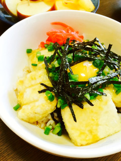 揚げ出し豆腐DE卵ご飯〜♪ -レシピのメイン写真