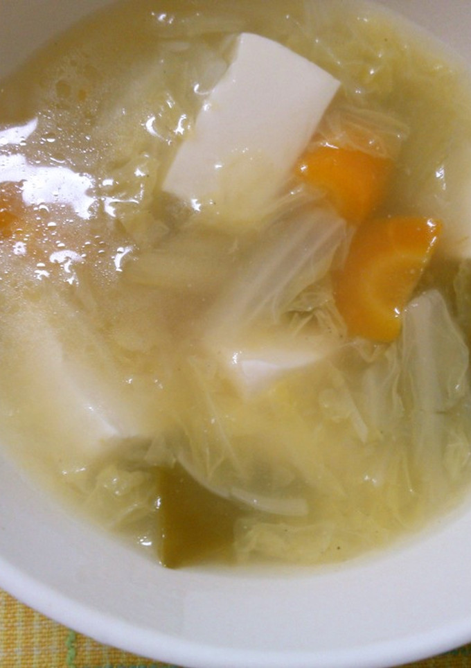 白菜 豆腐の 野菜たっぷり 中華スープ♪-レシピのメイン写真