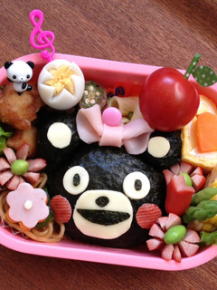 キャラ弁☆くまモン☆女の子弁当-レシピのメイン写真