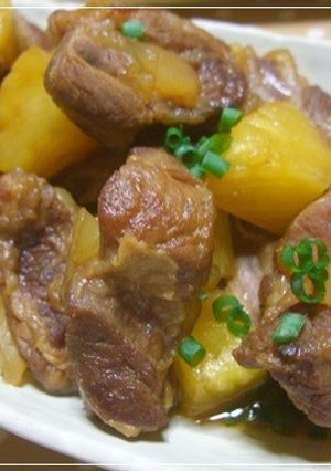 圧力鍋で簡単★豚軟骨とパインの煮物♪-レシピのメイン写真