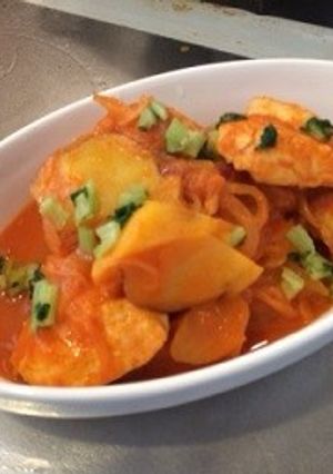 鶏肉とさつまいもの野菜ジュース煮-レシピのメイン写真