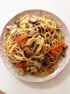 めんつゆで和風パスタ。焼きそばの具材で!-レシピのメイン写真