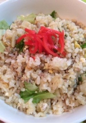★簡単★ひき肉レタス炒飯-レシピのメイン写真