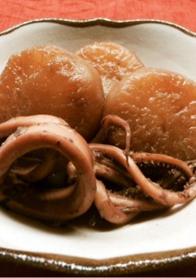 母直伝！濃厚で美味しい大根とイカの煮物-レシピのメイン写真