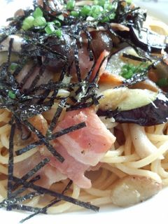 ナスとしめじの和風パスタ-レシピのメイン写真