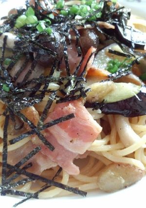 ナスとしめじの和風パスタ-レシピのメイン写真
