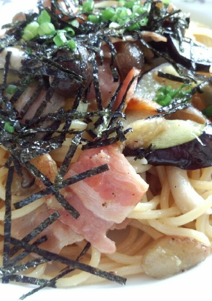 ナスとしめじの和風パスタ-レシピのメイン写真