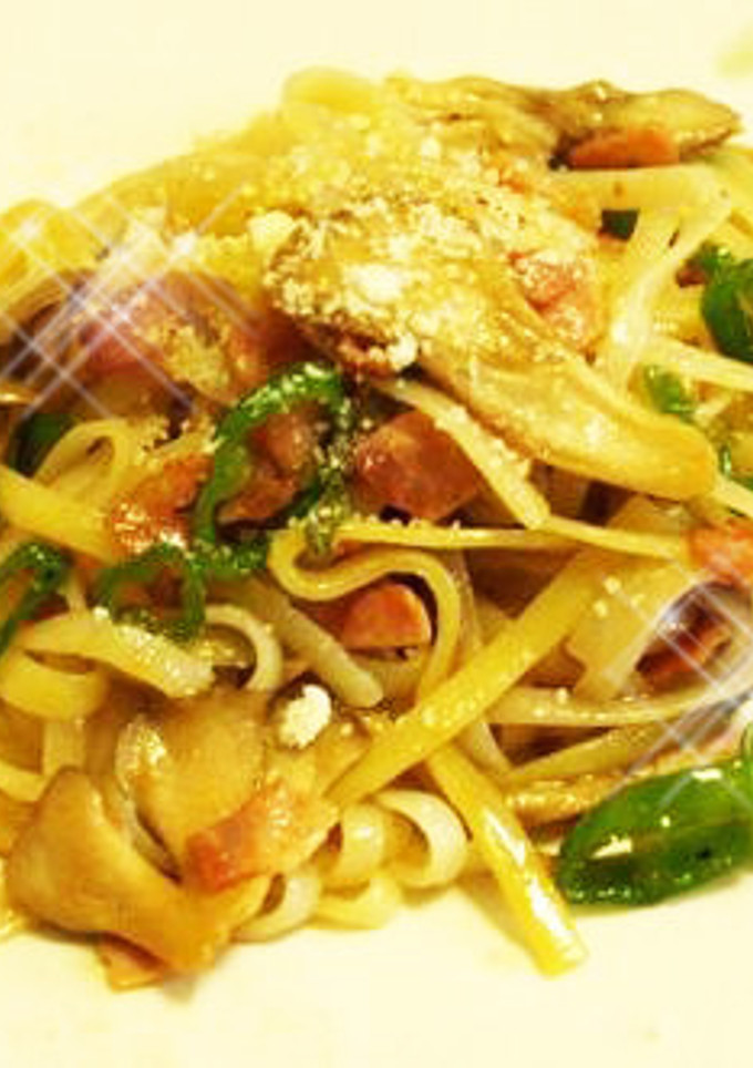 満願寺トウガラシときのこの和風パスタ-レシピのメイン写真