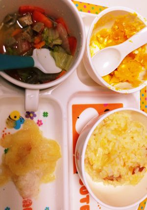 離乳食11ヶ月♡何でも＋かぼちゃサラダ-レシピのメイン写真