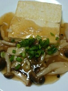 キノコあんかけ豆腐ステーキ-レシピのメイン写真
